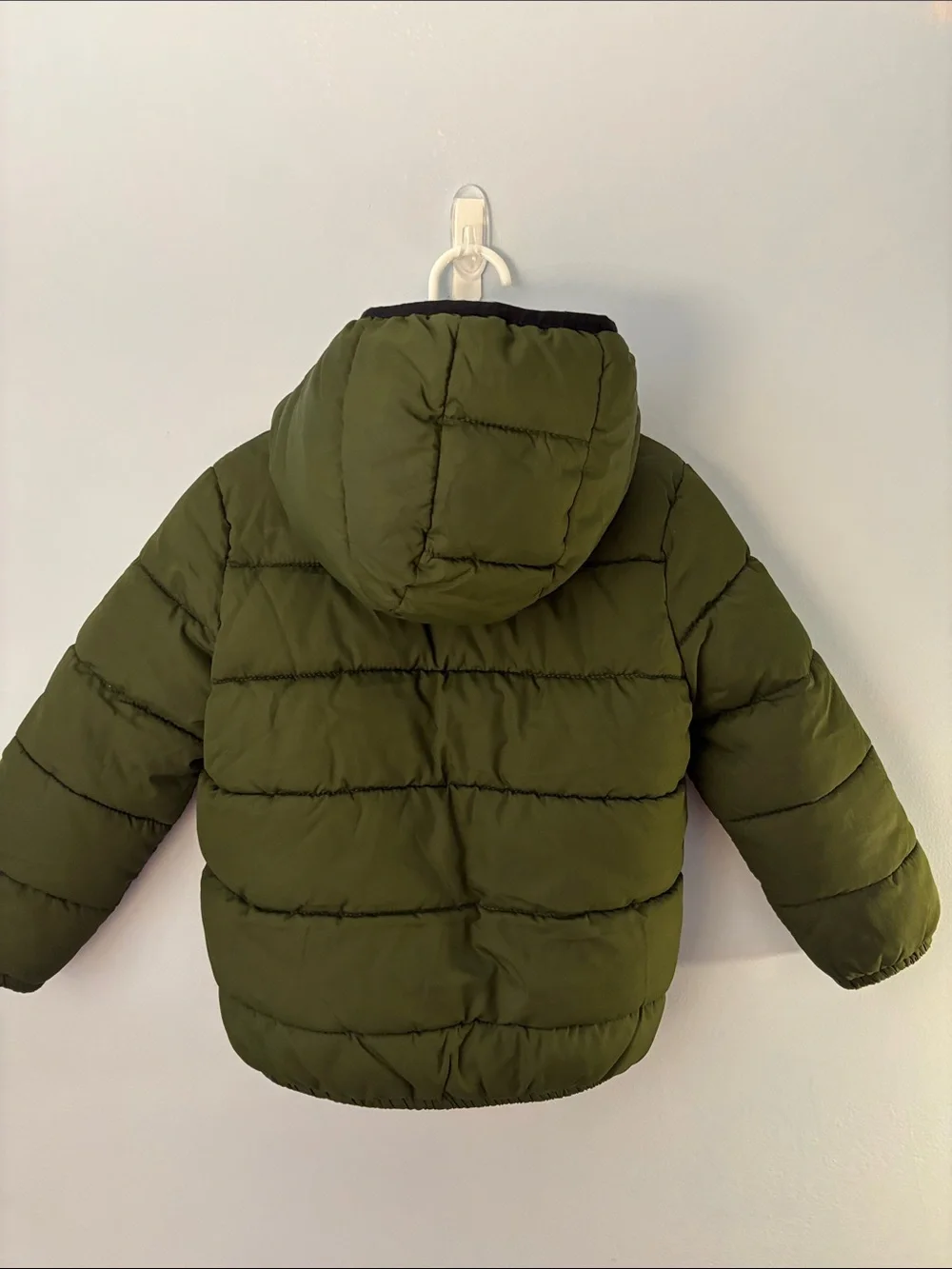 The Children's Place Olive Green Hooded Puffer Jacket